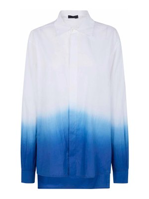MARIA CALDERARA: camicie - Camicia in Mussola di Cotone Sfumata