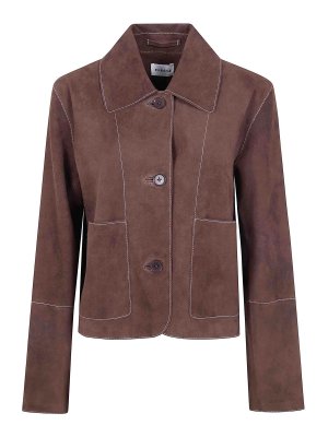 P.A.R.O.S.H.: Lederjacken - Lederjacke - Braun