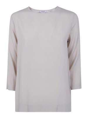 ROSSO PURO: blouses - 3/4 Sleeve Silk Blouse