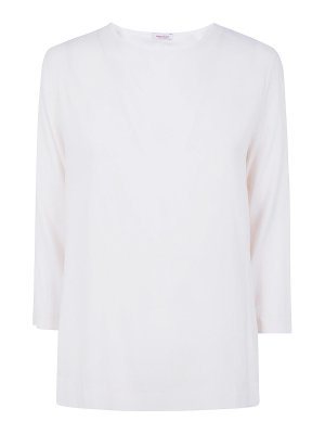 ROSSO PURO: blouses - 3/4 Sleeve Silk Blouse