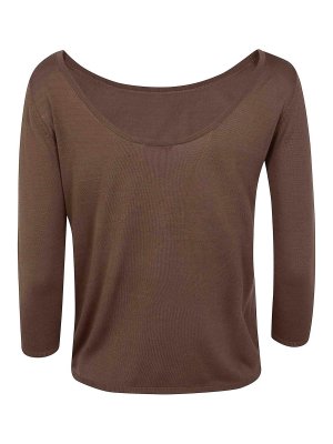 ROSSO PURO: Tops & Tank tops - Long Sleeve Top With A U-Back
