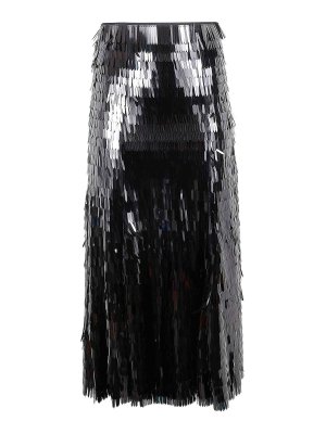 Self Portrait: Knee length skirts & Midi - Sequin Midi Skirt