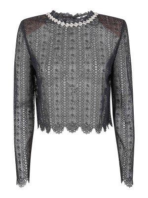 Self Portrait: Tops & Tank tops - Organza Lace Top