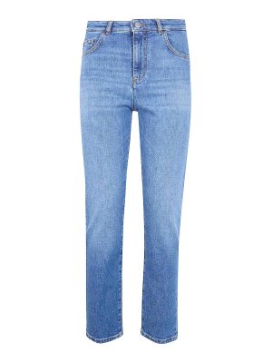 SEVENTY: jeans dritti, a sigaretta - Jeans denim lavaggio misto elasticizzato blu