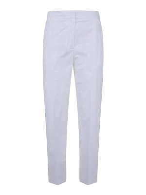 SEVENTY: casual trousers - Popeline Fine Cotton Stretch Trousers