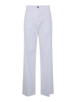 SEVENTY: pantaloni casual - Pantaloni in Lino Cotone Effetto Vintage