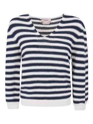 TWINSET: crew necks - V Neck Sweater