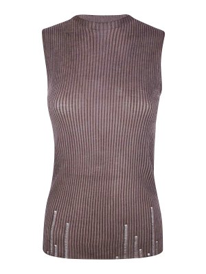 UMA WANG: Pull col rond - Pull Col Rond - Marron