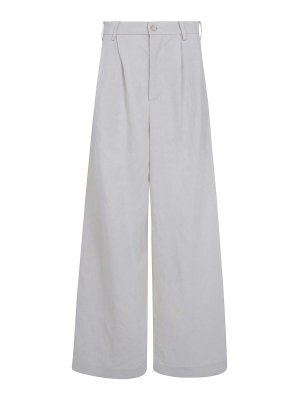UMA WANG: Casual Hosen - Casual Hose - Weiß