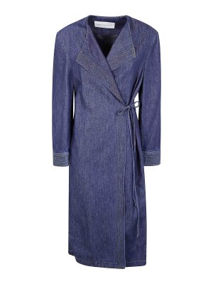 DRIES VAN NOTEN: long coats - Rivla Den 2381 Denim Coat