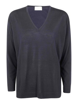 DRUMOHR: crew necks - Long Sleeve V-Neck  Extrafine Sweater