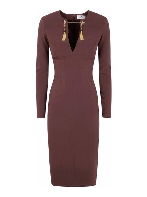 ELISABETTA FRANCHI: Vestidos largos - Vestido Largo - Marrón