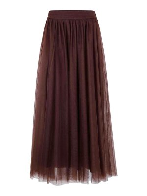 FABIANA FILIPPI: Jupes longues - Jupe Longue - Marron
