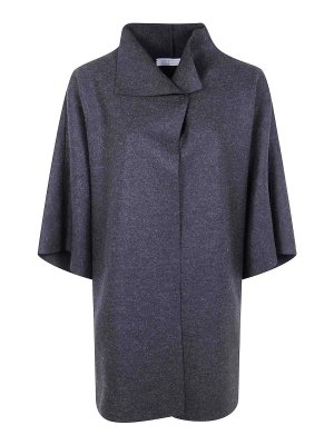 HARRIS WHARF LONDON: cappotti al ginocchio - Mantello Kimono da donna in lana pressata