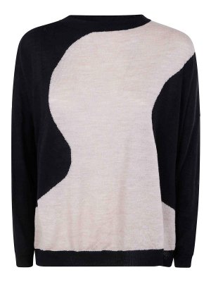 KNITKNIT: crew necks - Short Sweater Embroidered