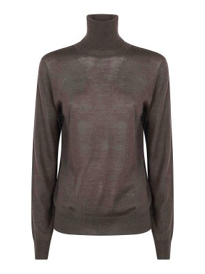 P.A.R.O.S.H.: Strickpullover mit Rundhalsausschnitt - Rundhalspullover - Grün