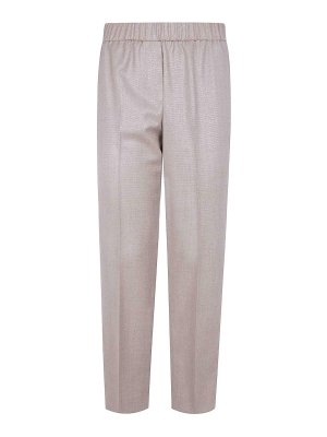 PESERICO: casual trousers - Micro Pied De Poule Trousers