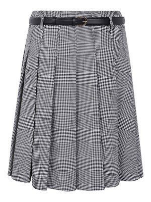 Self Portrait: Knee length skirts & Midi - Prince Of Wales Check Pleated Midi Skirt