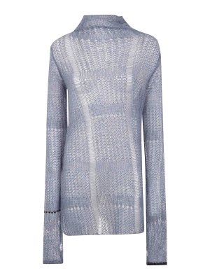 Y'S: Turtlenecks & Polo necks - Sheer Asymmetry Long Knit