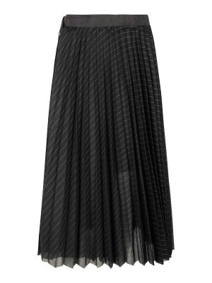 Sacai: ロングシャツ - ロングスカート - 黒