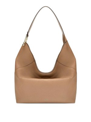 FURLA: shoulder bags - Lara Eracle Print Leather  Large Hobo Bag