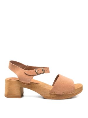 BOSABO: sandals - Cuir Daim Medium Heel T 050 Sandals