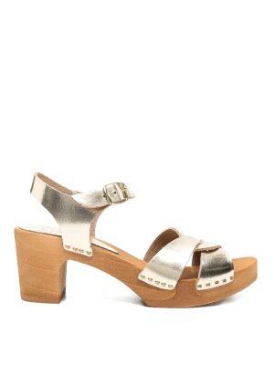 BOSABO: sandals - Cuir Mirror Medium Heel T 065 Sandals