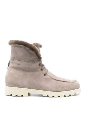 SANTONI: stivali - Detrwchbtf Desert Boots in pelle scamosciata