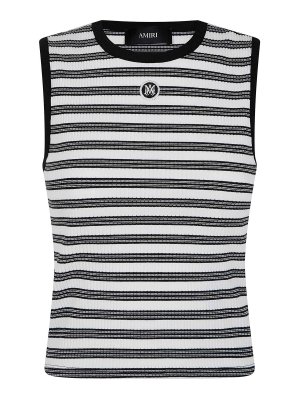 AMIRI: Tops & Tank tops - Ma Stripe Rib Jersey Tank Tee