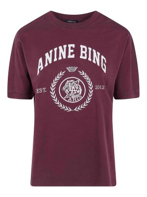 ANINE BING: t-shirts - jaylin tee collegiate
