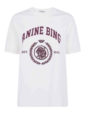 ANINE BING: t-shirts - jaylin tee collegiate