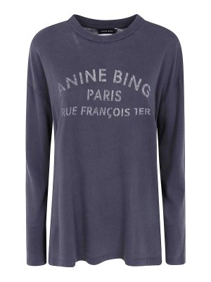 ANINE BING: T-shirts - T-Shirt - Schwarz