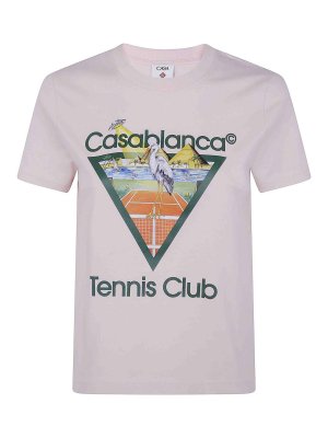 CASABLANCA: t-shirt - T-shirt aderente a triangolo del Tennis Club