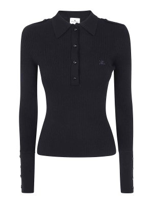 Courreges: polo - Polo in maglia a coste