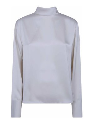 DRHOPE: shirts - Ribbon Silky Shirt