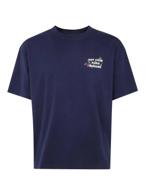 DRÔLE DE MONSIEUR: t-shirts - Vine Embroidered Slogan T-Shirt