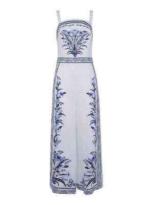 FARM RIO: jumpsuits - Flowers Arch Off-White Jumpsuit
