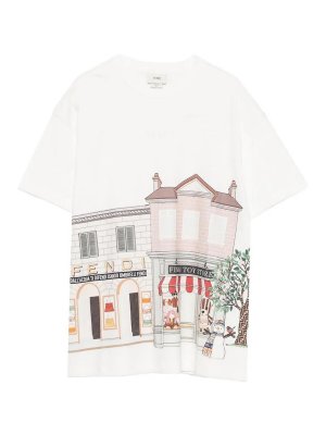 Fendi Jr: t-shirts - Interlock T-Shirt