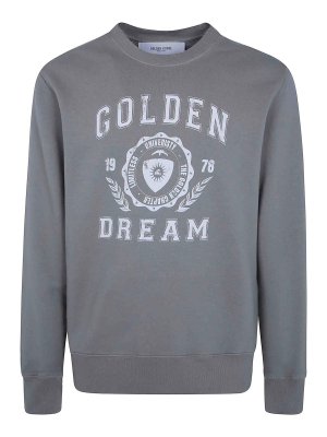 GOLDEN GOOSE: Strickpullover mit Rundhalsausschnitt - Rundhalspullover - Grün