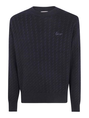 KENZO: crew necks - Signature Cable Knit Jumper