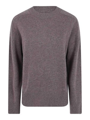 LOULOU STUDIO: Strickpullover mit Rundhalsausschnitt - Rundhalspullover - Braun