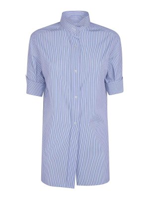 Maison Margiela: shirts - Snapped Button Short Sleeves Shirt