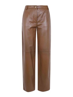 Max Mara: Lederhosen - Lederhose - Braun