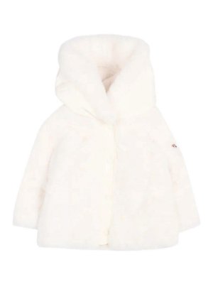MONCLER: Abrigos de borreguito y piel  - Abrigo De Piel - Blanco