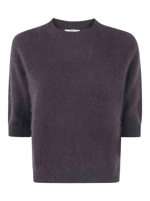 NUUR: Strickpullover mit Rundhalsausschnitt - Rundhalspullover - Braun