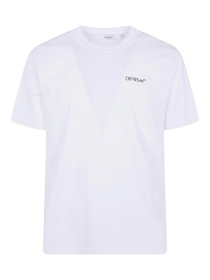 OFF-WHITE: t-shirts - Small Bookish Regular Short Sleeves Tee
