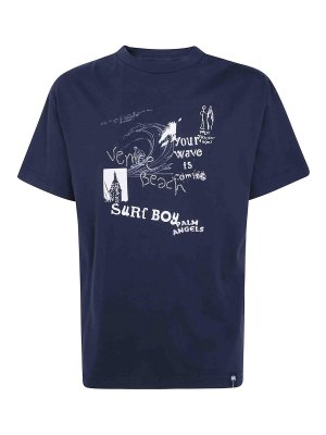 Palm Angels: t-shirts - Surf Boy Regular Tee
