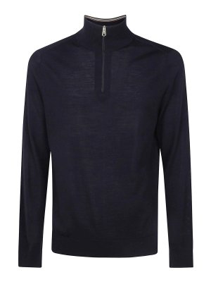 PAUL SMITH: Strickpullover mit Rundhalsausschnitt - Rundhalspullover - Schwarz
