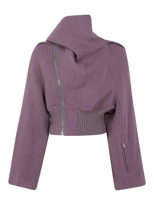 RICK OWENS: bombers - Scarf Flight Bomber Jacket