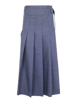 ROHE: Long skirts - Pleated Wrap Skirt